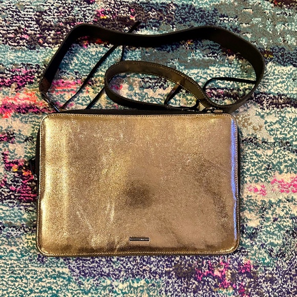 Rebecca Minkoff Handbags - REBECCA MINKOFF METALLIC LEATHER
LAPTOP IPAD PADDED BAG